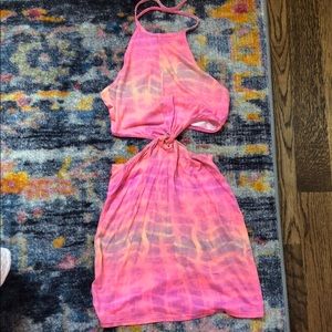 ASOS cutout backless tie dye dress